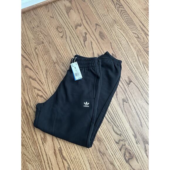 Adidas High Waist Black Sweatpants Size Small - Picture 1 of 2
